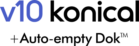 Dyson V10 Konical + Auto-empty Dok -logo.